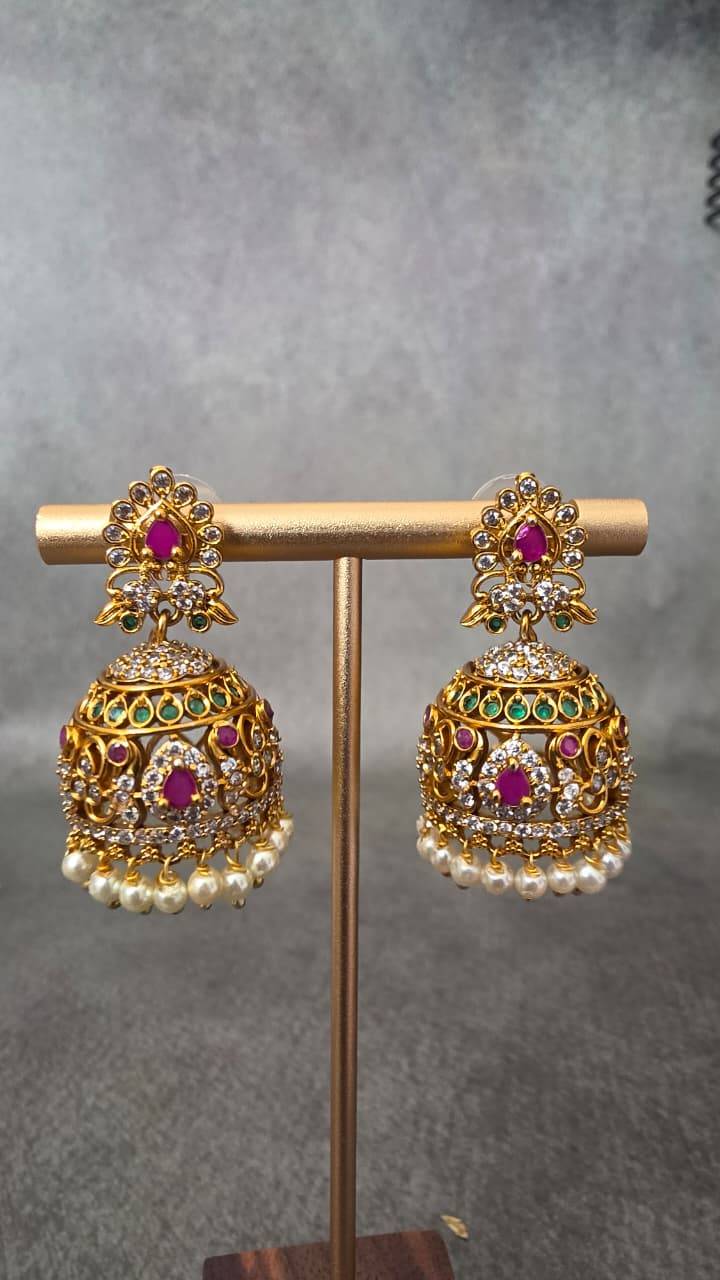 Victorian Stone Jhumkas